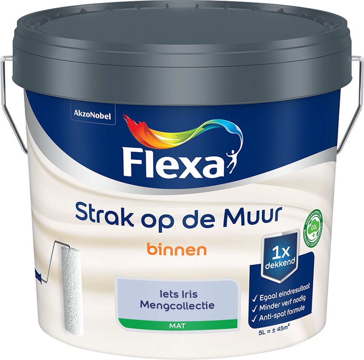 Flexa Strak op de muur - Muurverf - Mengcollectie - Iets Iris - 5 Liter