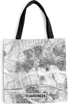 Sac à bandoulière - Sac de plage - Shopper City map Vlaardingen - 45x45 cm - Sac en coton