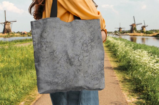 MuchoWow® Sac bandoulière - Sac de plage - Big Shopper - Sac shopping - Industriel - Béton - Motifs - 40x40 cm - Sac en coton