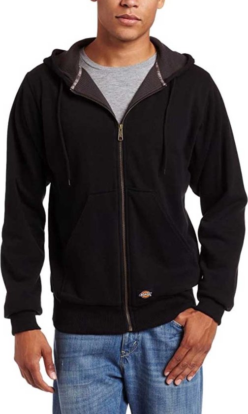 Dickies Thermal Lined Fleece Zip Black Hoodie Heren