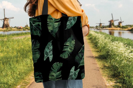 Sac Bandoulière - Sac De Plage - Motifs Shopper - Plantes - Feuilles - 40x50 cm - Sac Coton