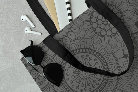Sac à bandoulière - Sac de plage - Shopper Design - Bohème - Tournesol - 45x45 cm - Sac en coton