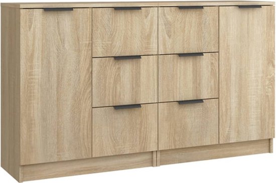 Metalo dressoir 240cm met 3-deuren in de kleur Railway Brown