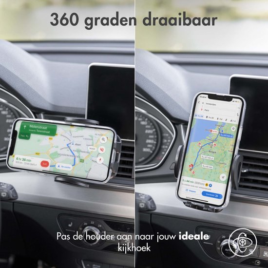 iMoshion Telefoonhouder Auto Ventilatie - GSM Houder - Auto Accessories - Verstelbaar - Universeel - Carbon - Telefoonhouders Auto - Zwart