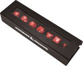 UP - D&D Heavy metal polydice set, red w/white