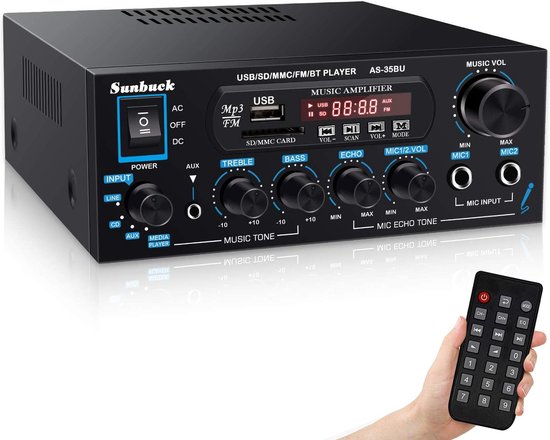 Sunbuck - Draadloze Audio Versterker - Bluetooth Audio Ontvanger -  Inclusief... | bol.com