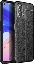 Mobigear Hoesje geschikt voor Realme 9 5G Telefoonhoesje Flexibel TPU | Mobigear Luxury Backcover | 9 5G Case | Back Cover - Zwart