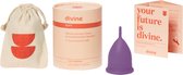 DivineCup menstruatiecup - Royal Purple - maat M - soft