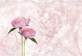 Fotobehang - Vlies Behang - Roze Pioenrozen - Bloemen - 208 x 146 cm
