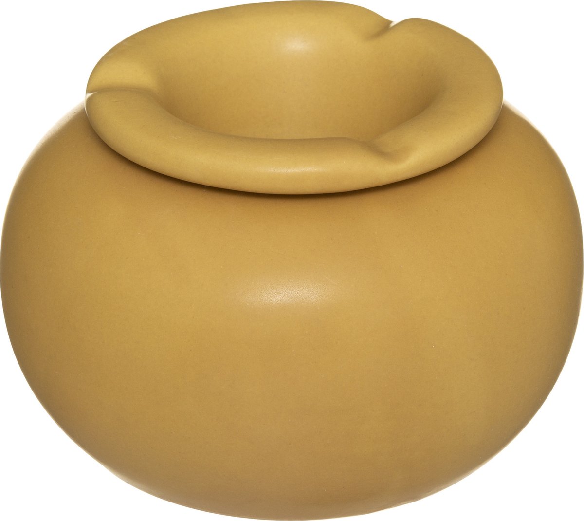 Goedkoopste Atmos Fera keramiek stormasbak rond okergeel 13 x 9 cm - binnen/buiten