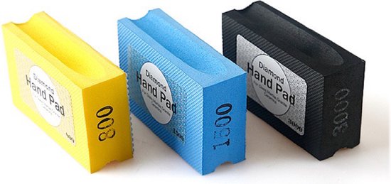 Schuurpad Set – 14 Stuks Natte Diamant 100 Mm, Met Rubberen Schijf En 2 Wollen Pads, 50#-8000# Voor Marmer En Tegels