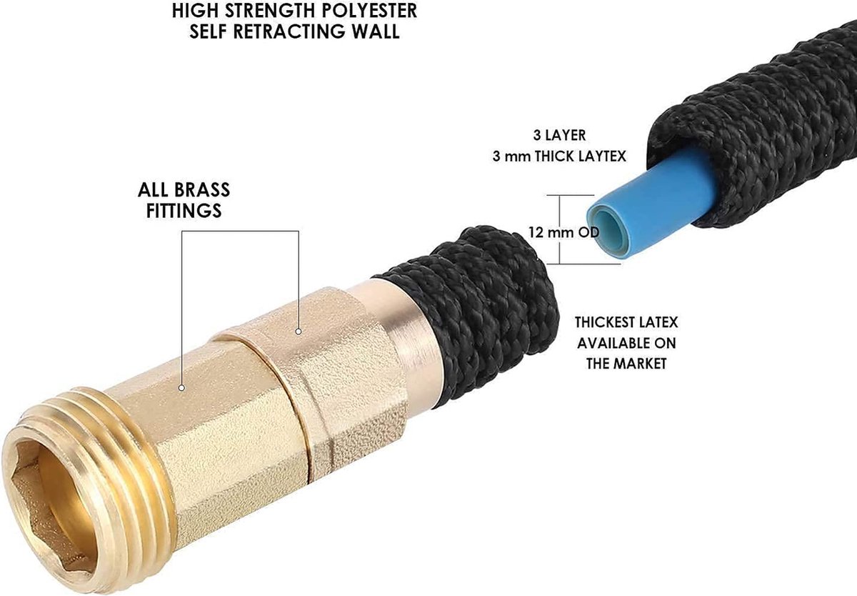 Tuinslang – flexible – tuin slang – flexible garden hose - duurzaam – foto 6