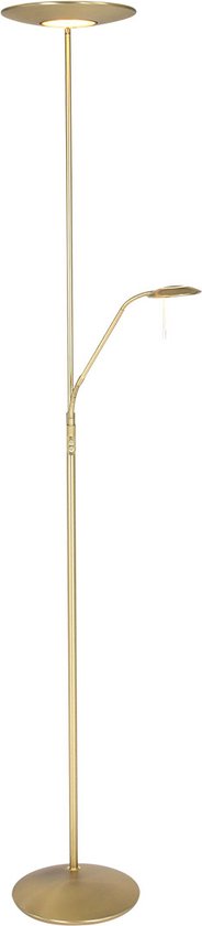Klassieke zwart met witte vloerlamp Sabia
