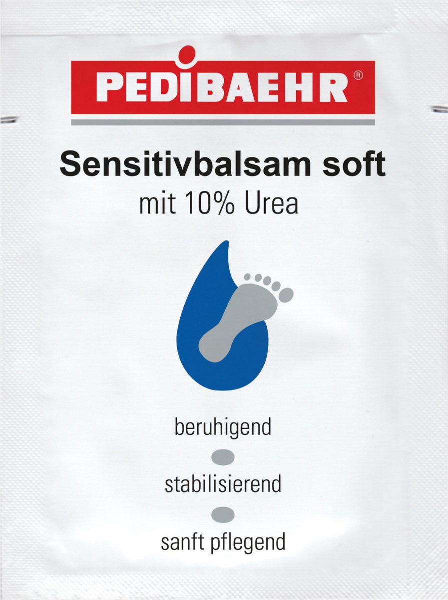 PEDIBAEHR - Voetcrème - Sensitivebalsem Soft met 10% Urea - 10048 - Sachet 2ml -