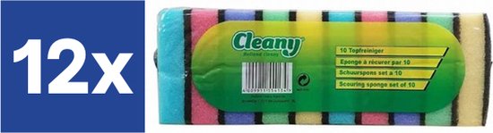 Cleany Schuurspons (Voordeelverpakking) - 12 x 10 Sponsjes
