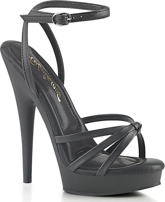 Fabulicious - SULTRY-638 Sandaal met enkelband, Paaldans schoenen - US 7 - 37 Shoes - Zwart