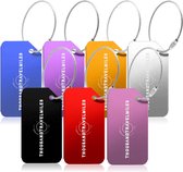 Bagagelabel – Mix kleuren – 7 stuks – Kofferlabel – Aluminium – Reisaccessoires – Kofferlabels – Bagagelabels voor Koffers – Luggage tag – Kofferlabel / Bagagelabel
