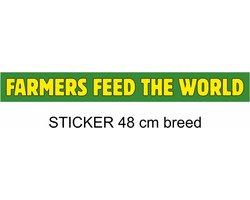 Farmers Feed The World sticker - John Deere stijl - 48x4cm