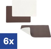 Napperons de table Bicolore Marron/Beige 45 cm x 30 cm - 6 pièces