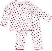 Little Label Pyjama Meisjes Maat 146-152/12Y - wit, rood - Lieveheersbeestjes - Pyjama Kind - Zachte BIO Katoen