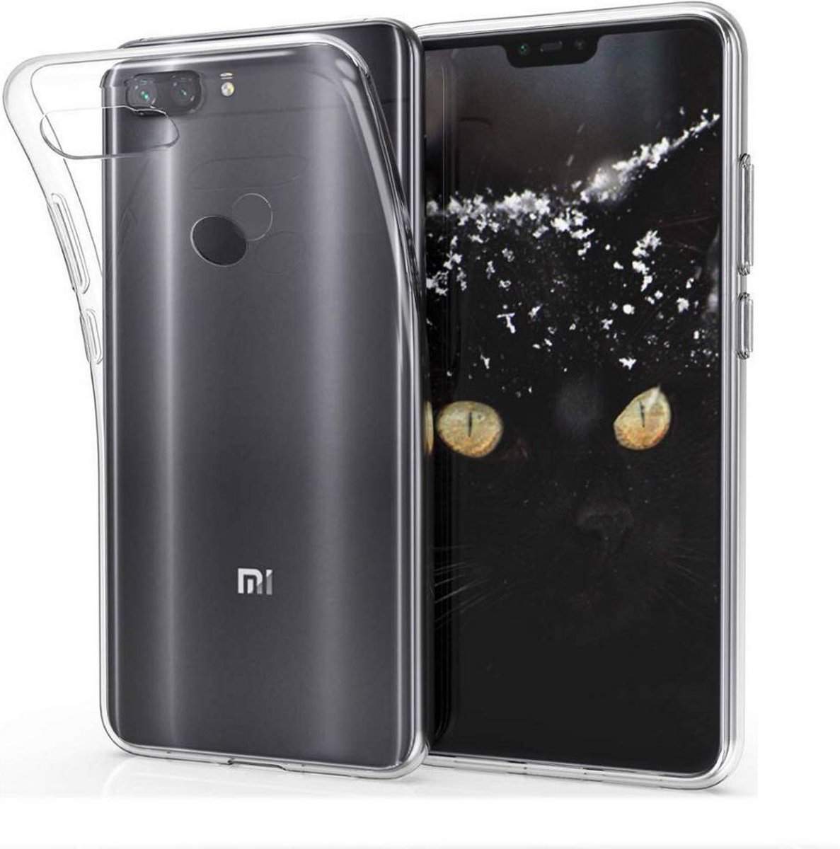 Shock Proof Case - Telefoonhoesje - Doorzichtig Hoesje voor Xiaomi MI 8 Lite - Transparant Wit