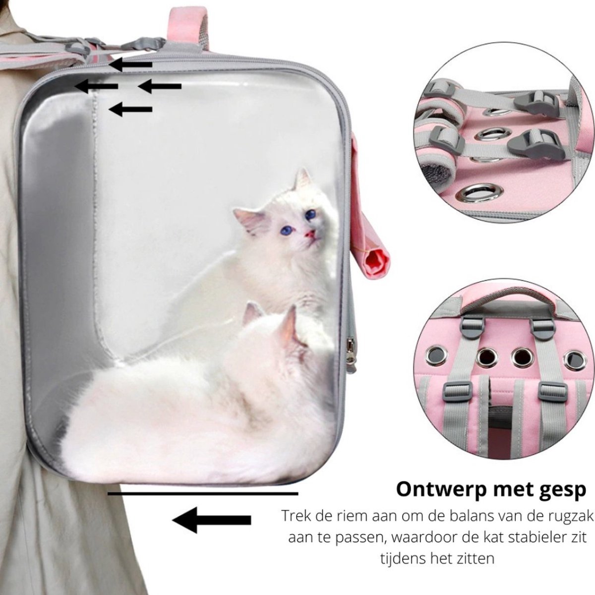 Bolture Reismand Reismand Kat Katten Reistas Katten Rugzak Grijs 35 x 30 x... bol