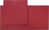 Vierkante Kaarten Set - 13,5 x 13,5 cm - 40 dubbele Kaarten – Bordeaux - Maak wenskaarten voor elke gelegenheid