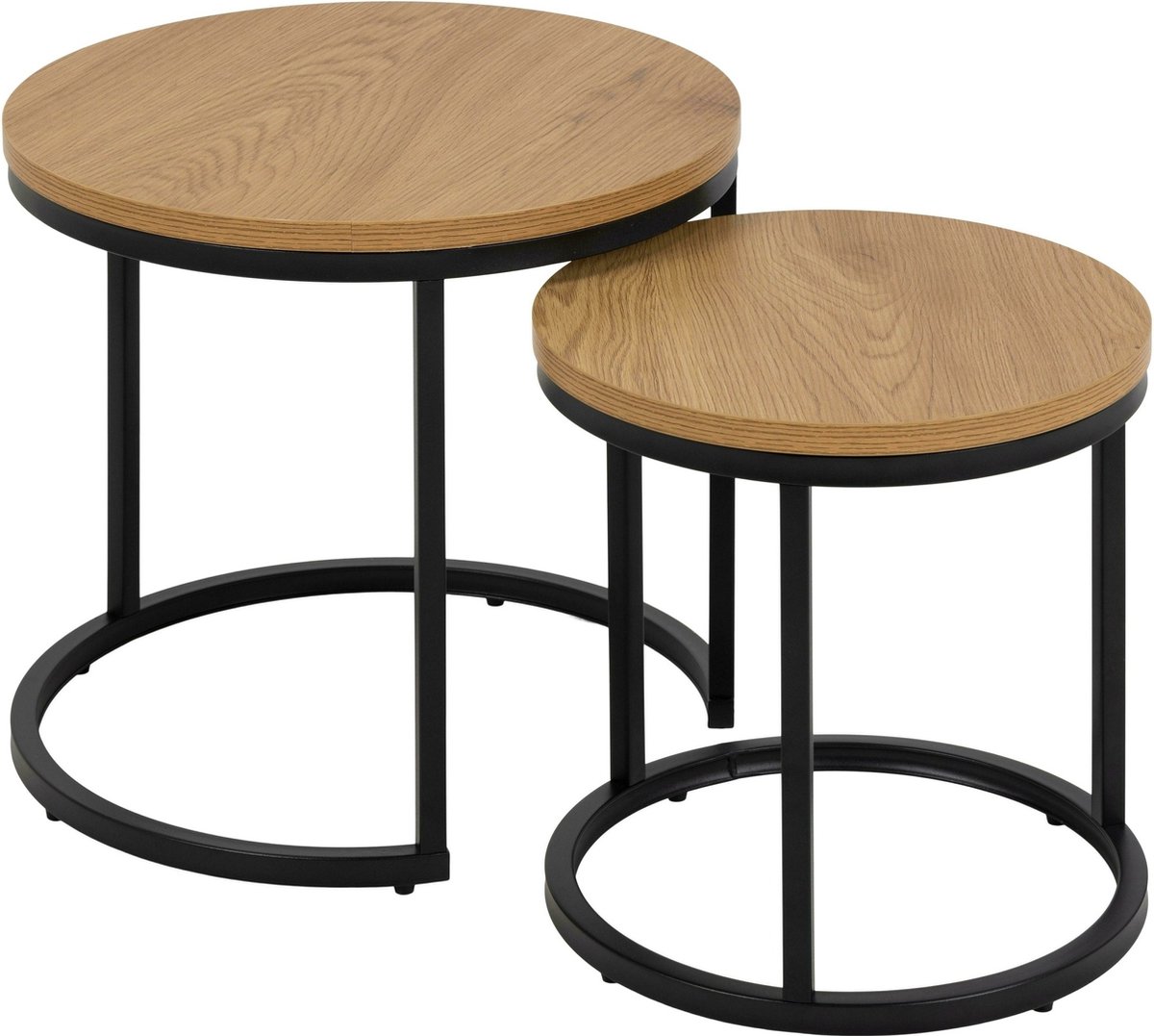 Bendt Bijzettafel 'Flemming' Eiken, Set van 2 stuks
