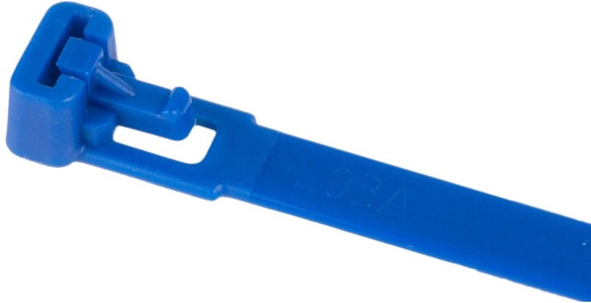TD47 Hersluitbare Kabelbinders 7.6 x 100 mm Blauw - Tie wraps - Tyraps