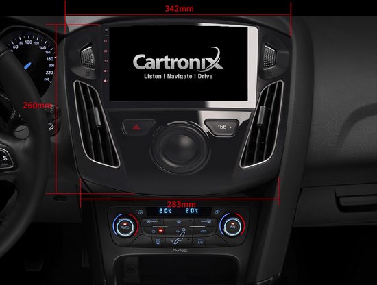 Ford Focus Android auto Autoradio | 2012 t/m 2017 | CarPlay - Cartronix