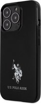 U.S. Polo Horses Logo TPU Back Cover - Geschikt voor Apple iPhone 13 Pro (6.1") - Zwart