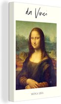 Canvas - Canvas schilderij - Leonardo da Vinci - Mona Lisa - Kunst - Oude meesters - Wanddecoratie - Canvas schildersdoek - 80x120 cm