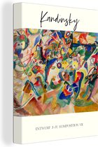 Canvas - Canvas schilderij - Kunst - Oude meester - Kandinsky - Abstract - Canvasdoek - Muurdecoratie - 30x40 cm