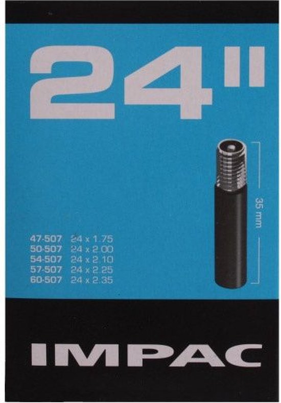 Verpakking met "24"" op blauwe achtergrond. Afmetingen 35mm.