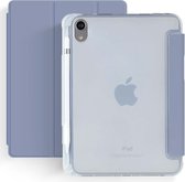 Geschikt Voor iPad Mini 6 Hoes - Mini 2021 Hoes - Fonu Trifold Bookcase - Mini 6 Cover - Mini 6 Case - Smart Case Cover - 6e Generatie - Shockproof - Met Autowake - Met Standaard - Hoesje Met Pencil Houder - Paars