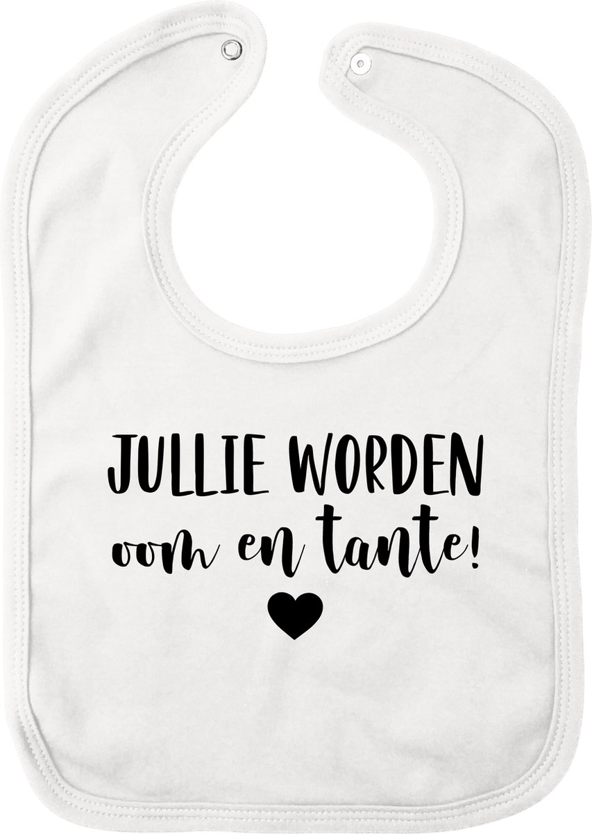Goedkoopste Baby slabbetje met tekst - Jullie worden oom en tante! - Wit - Zwangerschap aankondiging - Pregnancy announcement - Geboorte - Zwanger - Pregnant - In verwachting - Slab