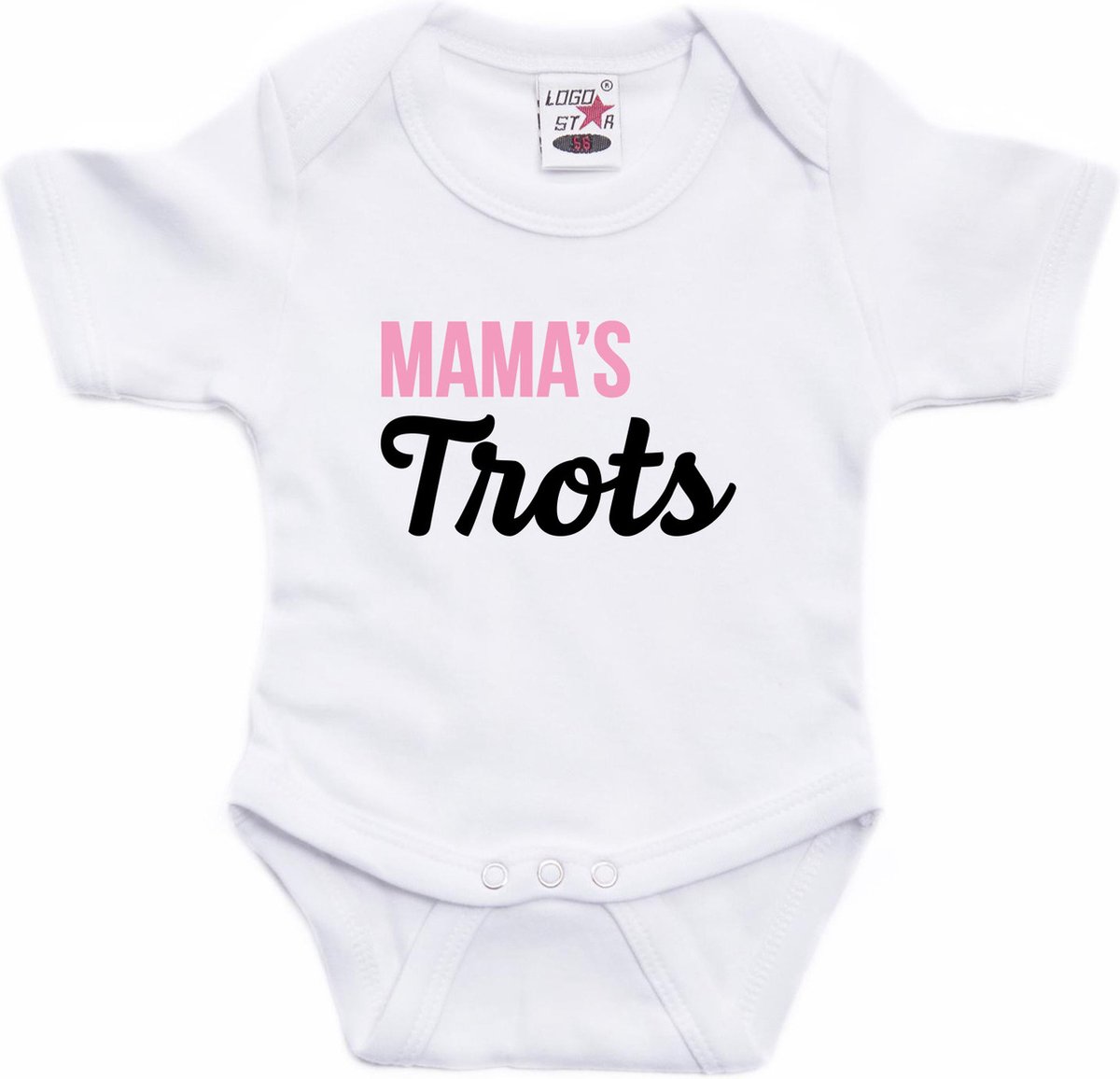 Mamas trots tekst baby rompertje wit jongens en meisjes - Kraamcadeau/ Moederdag cadeau - Babykleding 68