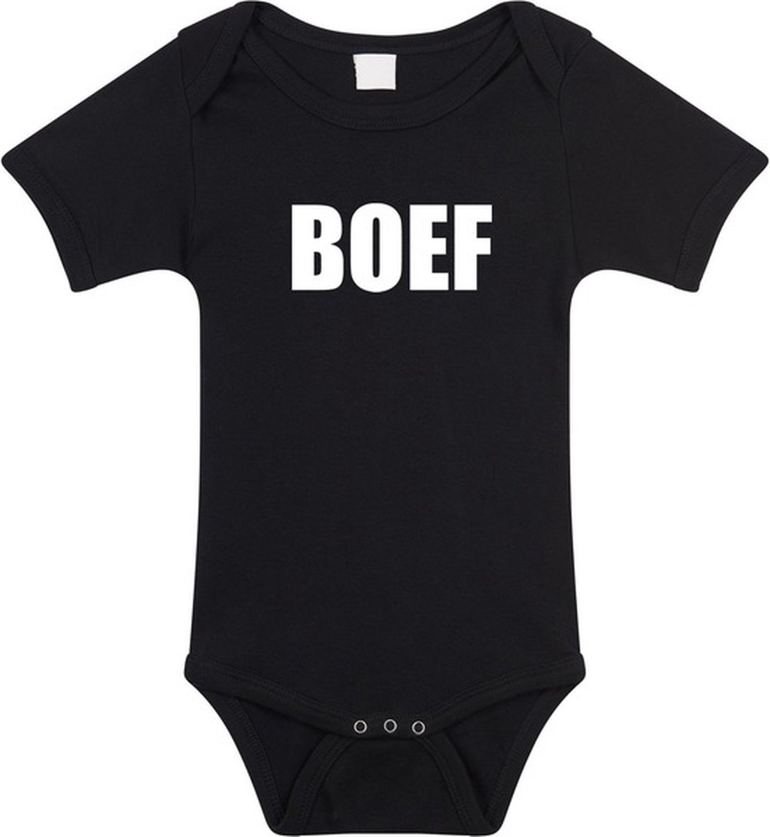 Boef tekst baby rompertje zwart jongens en meisjes - Kraamcadeau - Babykleding 56