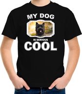 Cairn terrier honden t-shirt my dog is serious cool zwart - kinderen - Cairn terriers liefhebber cadeau shirt - kinderkleding / kleding 122/128