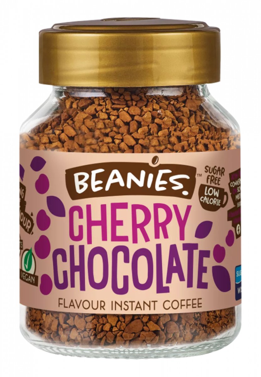 Goedkoopste Beanies - instant koffie - cherry chocolate - koffie - flavoured - oploskoffie - kerst cadeau