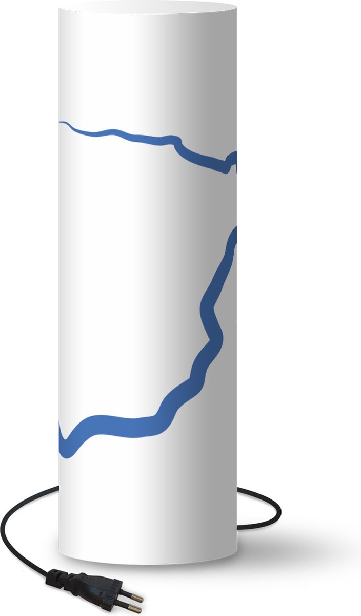 Lamp - Nachtlampje - Tafellamp slaapkamer - Illustratie van de contouren van Spanje - 60 cm hoog - Ø19.1 cm - Inclusief LED lamp