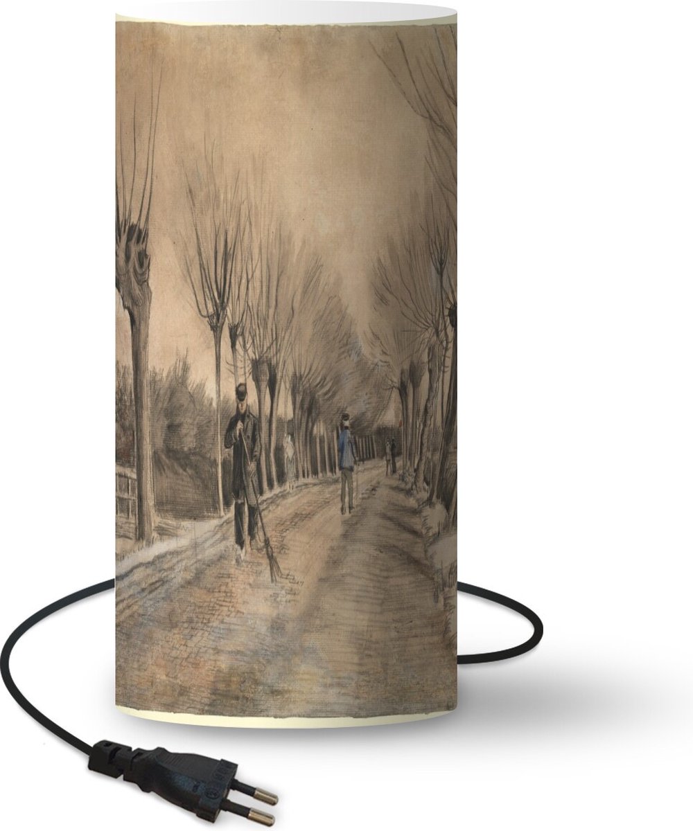 Lamp - Nachtlampje - Tafellamp slaapkamer - Weg in Etten - Vincent van Gogh - 54 cm hoog - Ø24.8 cm - Inclusief LED lamp