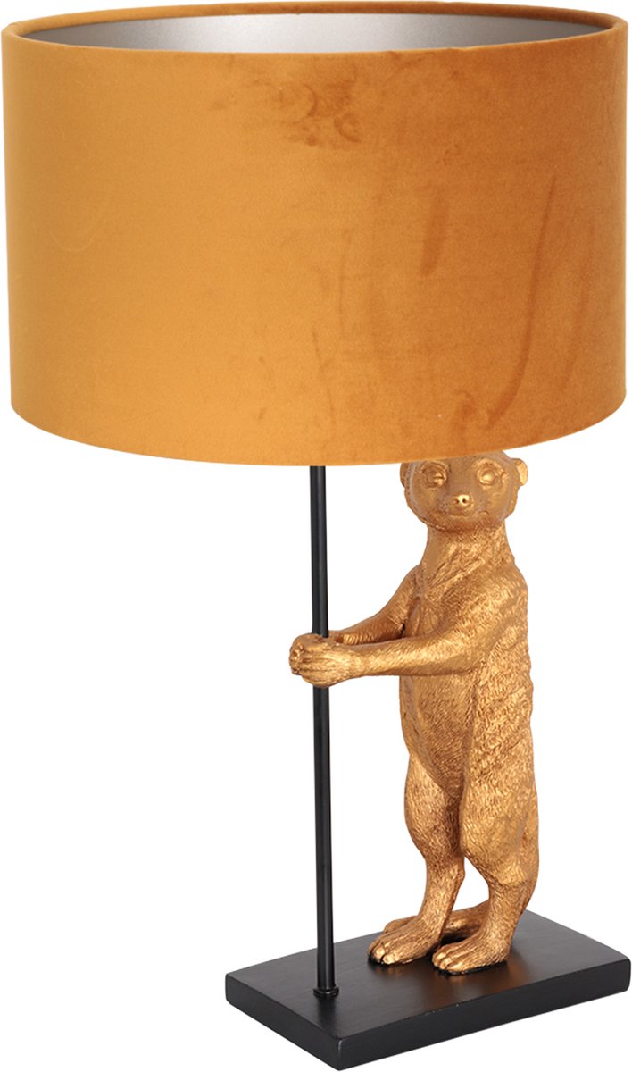 Anne Light and home tafellamp Animaux - zwart - metaal - 30 cm - E27 fitting - 8228ZW