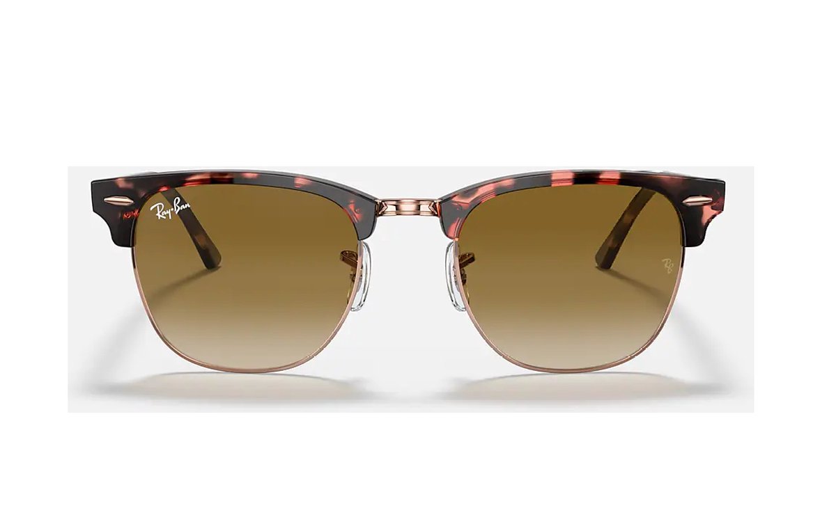 Ray Ban - Zonnebril Clubmaster - Pink Havana - Clear Gardient Brown 49MM
