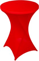 Statafelrok Rood – ∅80-85 x 110 cm – Stretch – Tafelrok voor Statafel – Geschikt voor Horeca Evenementen | Sta Tafel Hoes | Staantafelhoes | Cocktailparty | Trouwerij