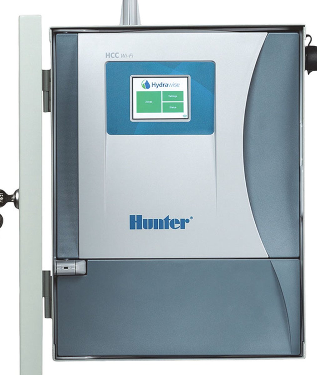 Hunter - beregeningscomputer - Hydrawise Commercial Control - (HCC-800-PL8) - WIFI bediening - (buiten model plastic) - 8 stations - station gebaseerde programma's met 54 start tijden - muurbevestiging