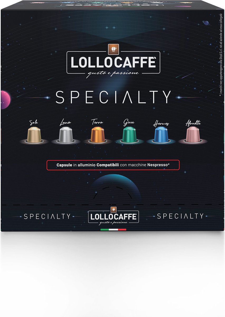 100 tasses à café compatibles Nespresso (aluminium) - Lollo Specialty Luna  - Capsules