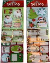 Gift Tag - Label Stickers Voor Cadeaus - Multicolor - Papier - b 12,5 x h 34 cm - Assorti - Kerst