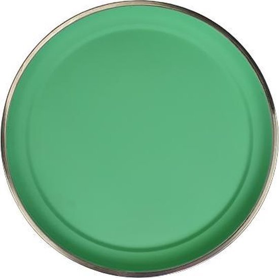 Assiette / plateau de Décoration - ARIANNE - Vert / Argent - Métal - ⌀ 34,5 cm