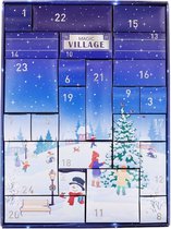 Calendrier de l'Avent Magic Village - Blauw - Décoration de Noël - Coffret Cadeau Poison - Plastique - 24 Boîtes